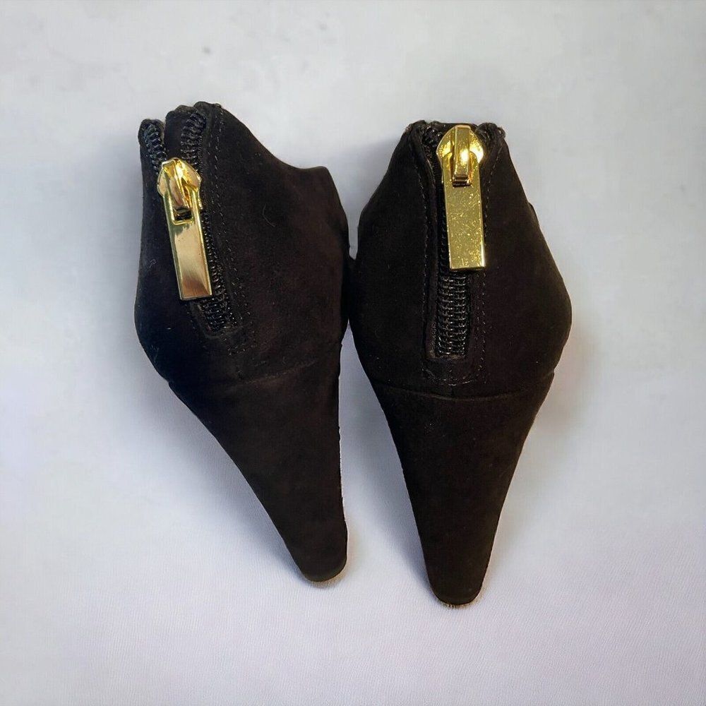 Jessica Simpson Meek Black Wedge Suede Shoes 7.5 - Picture 6 of 8